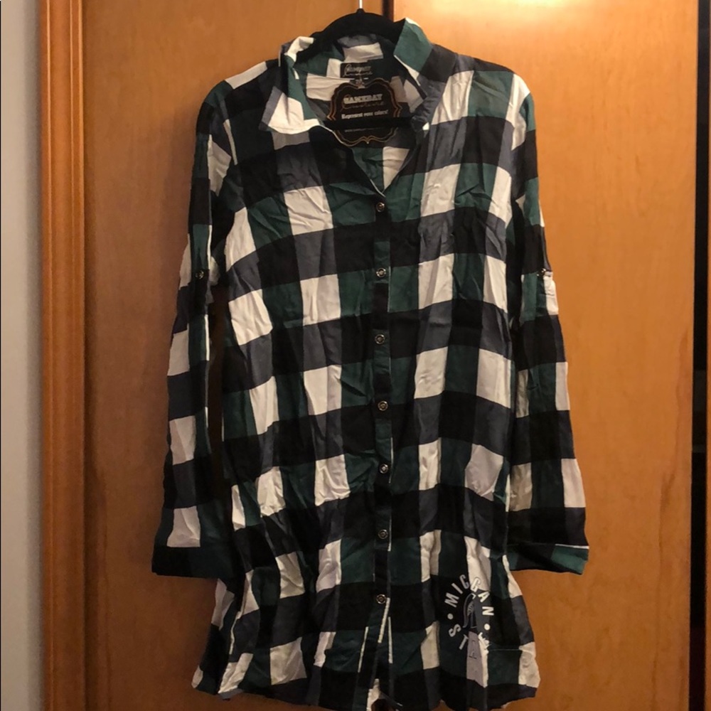 NWT Michigan State plaid tunic dress